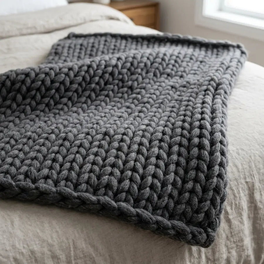 Couverture lestée en grosse maille de coton – 3 à 9 kg