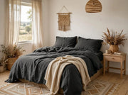 Parure de lit 3 pièces en lin lavé
