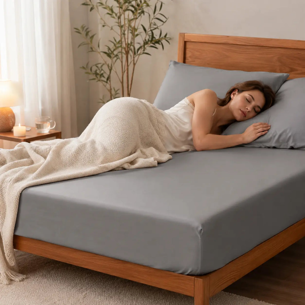 Drap-housse en fibre de bambou Univers Nuit