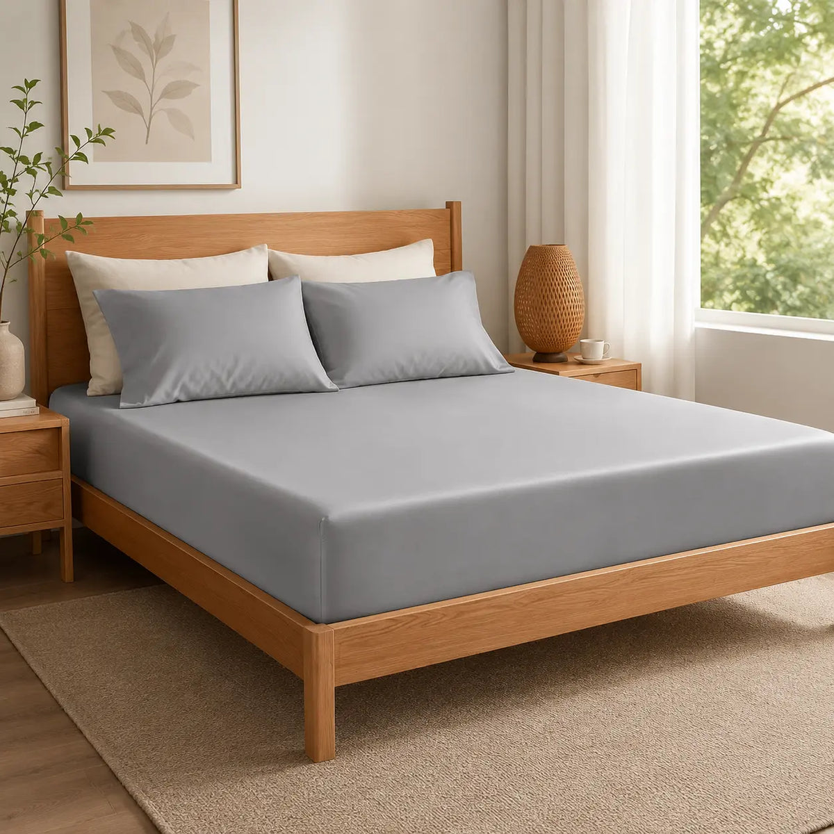 Drap-housse en fibre de bambou Univers Nuit