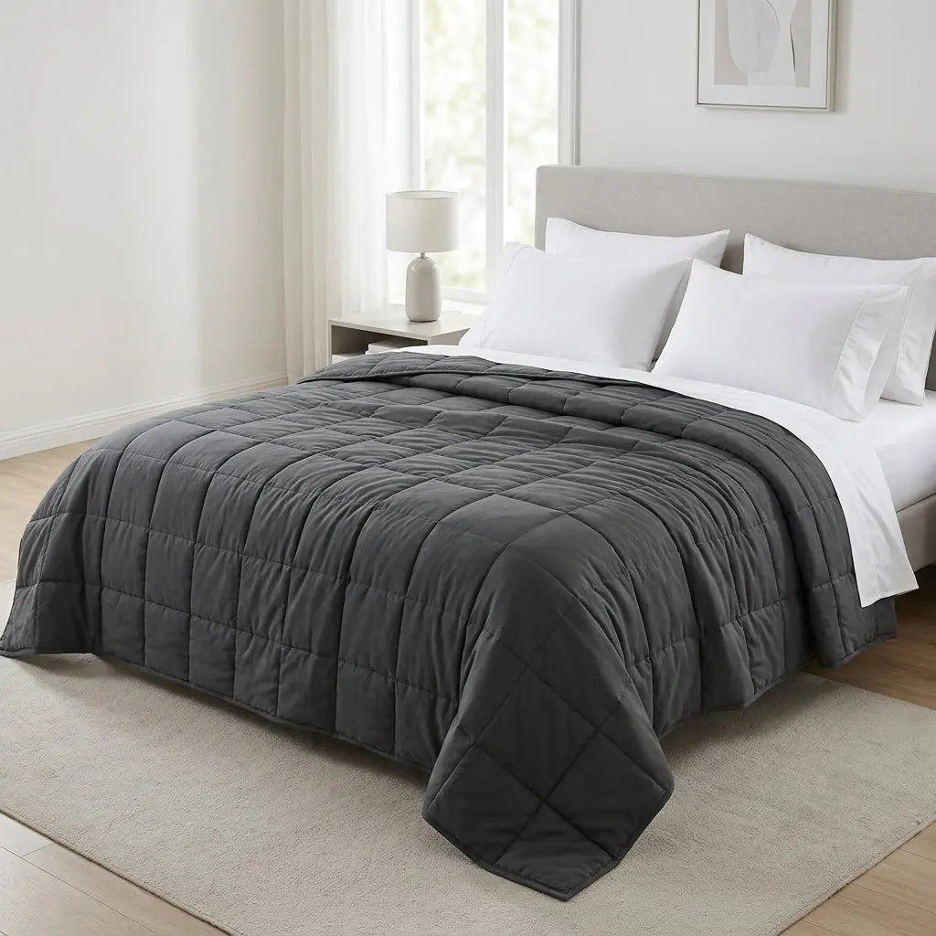 Couverture lestée en coton et polyester – 8 à 11 kg