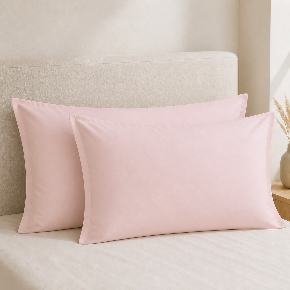 Taie d’oreiller en fibre de bambou – 50 × 75 cm — vue de détail