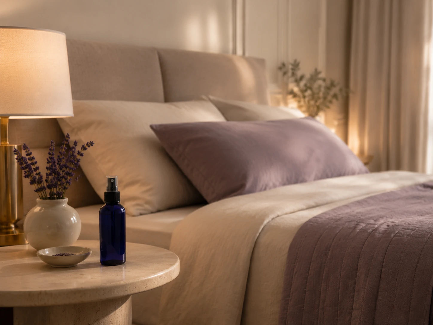 Une chambre apaisante avec brume du sommeil
